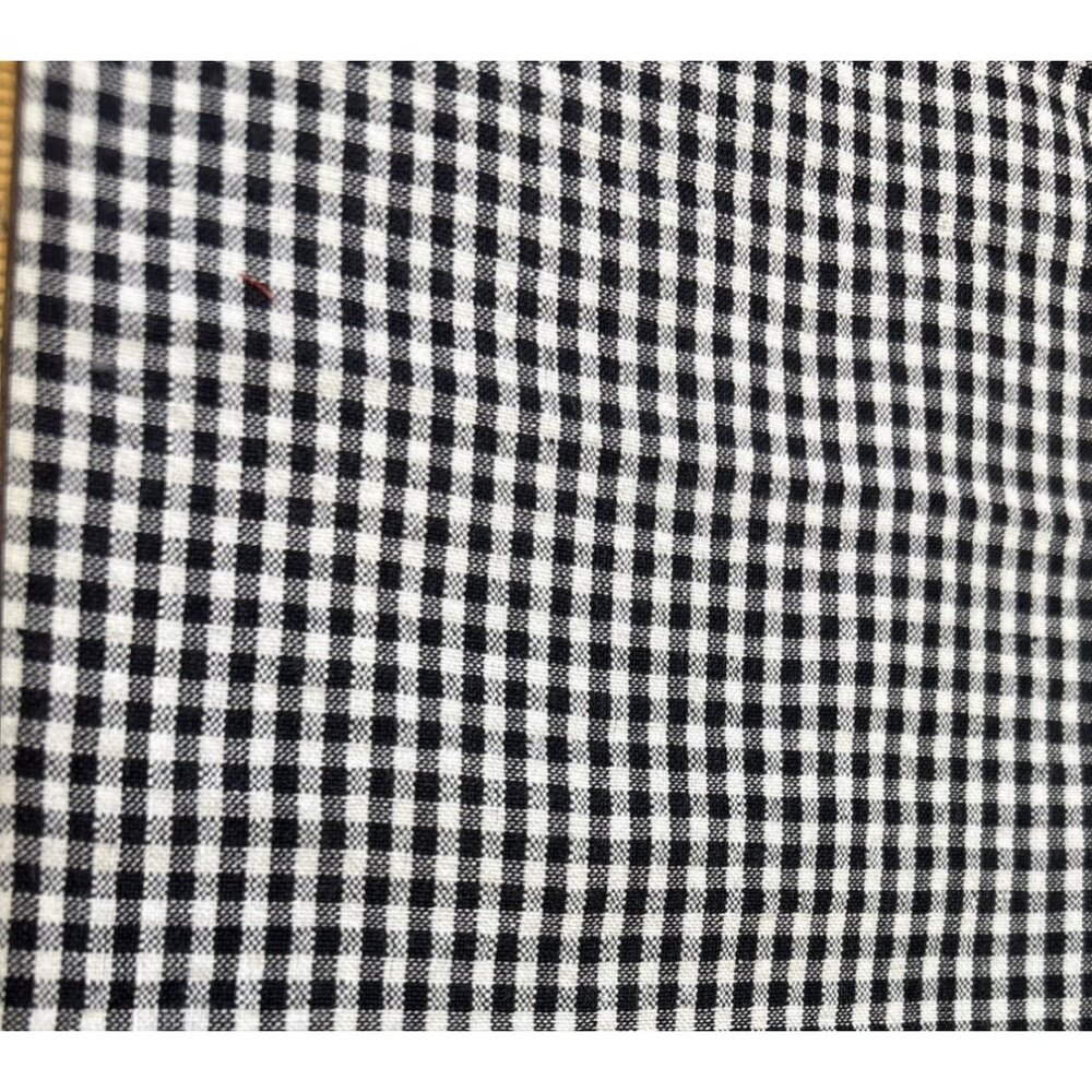Black & White Gingham Cotton Fabric 1/4 yard x 44" Sewing & Crafts